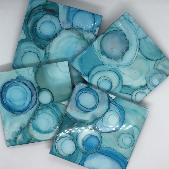 Fluid Art Coasters