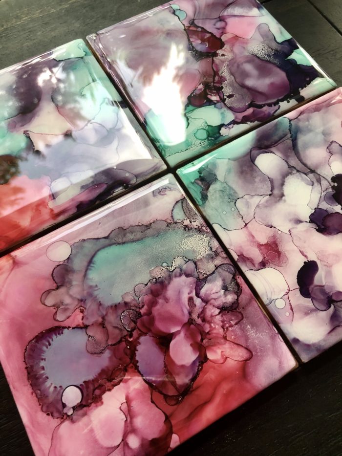 Fluid Art Coasters