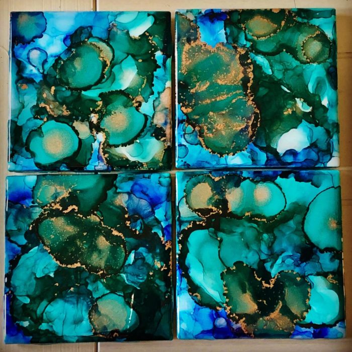 Fluid Art Coasters