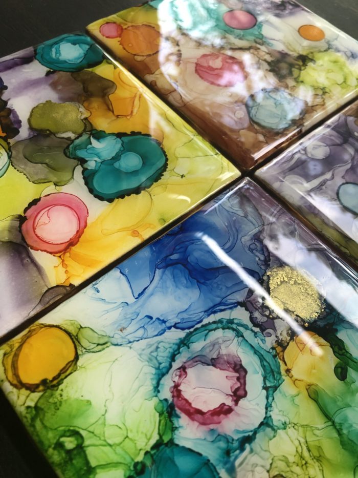 Fluid Art Coasters